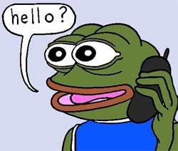 Sad Frog hello 打电话表情